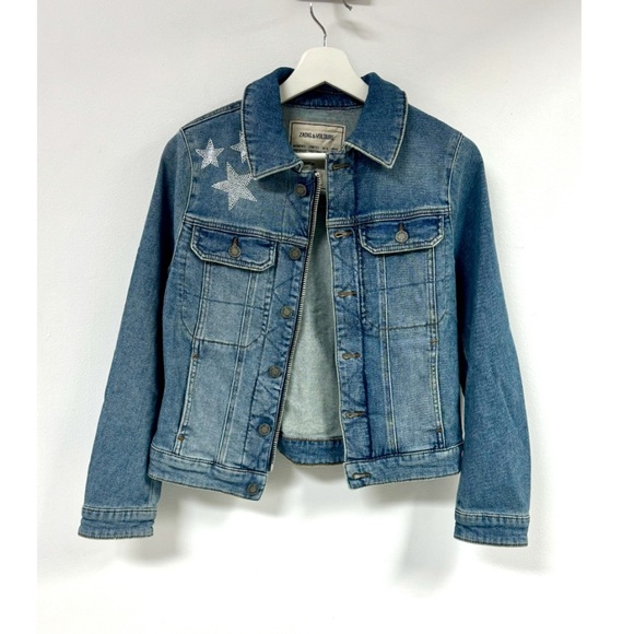 Zadig & Voltaire Star Strass Denim Jacket- S,M - Picture 10 of 14
